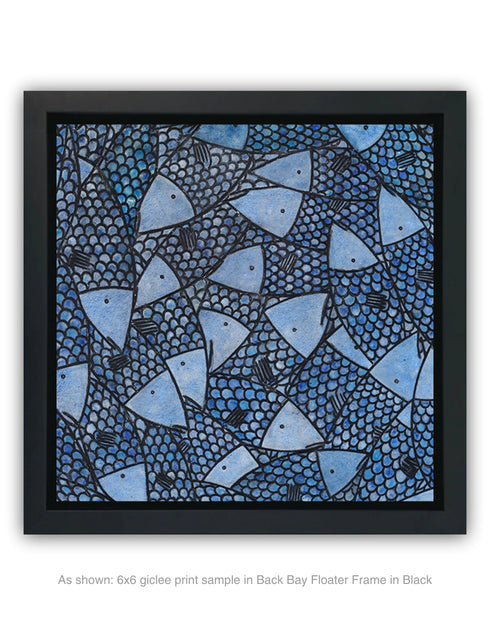Fish Stick Sardines | Framed Giclee Print on Canvas